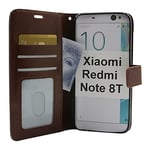 Crazy Horse Wallet Xiaomi Redmi Note 8T (Brun)