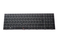 HP - Erstatningstastatur for bærbar PC - med pekepinne, ClickPad - bakbelysning - Hebraisk