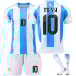 2024 Copa America Argentina nr 10 Messi tröja barnset No. 10 Messi 22