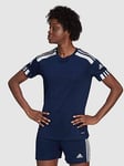 adidas Womens Squad 21 T-Shirt - Navy, Navy, Size Xs, Women