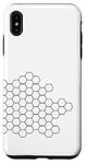 Coque pour iPhone XS Max Ruche hexagonale avec couleur noire et blanche
