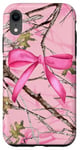 Coque pour iPhone XR Rose Chasse Camo Bow Coquette Esthétique