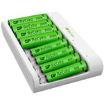 Batteriladdare + 4st AA 2100mAh + 4st AAA 850mAh