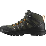 Salomon X Braze Mid Gore-Tex Men's Hiking Waterproof Shoes, Hiking essentials, Athletic design, and Versatile wear, Olive Night, 10.5