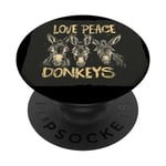 Pretty Donkeys Heads Costume PopSockets Swappable PopGrip