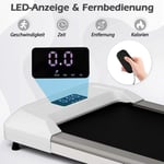 2 i 1 löpband under skrivbordet Walking Pad med LED-skärm 122 x 53 x 15 cm Grå