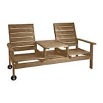 Brafab Du & Ja 2-sits soffa med bord furu brun B172 cm