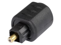 Hicon Pof-723 Toslink Audio Adapter [1X Mini-Plug-Stik - 1X Toslink-Stik (Odt)] Sort