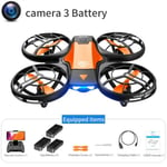 Caméra 3 batterie 2 - Mini Drone V8 Avec Caméra Hd 4k 1080p Wifi Fpv, Maintien De La Hauteur De La Pression D