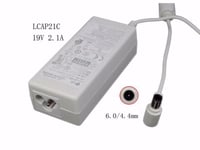 GENUINE LG 19V 2.1A LG AC Adaptor PSU LCAP21C LG Monitors TV + UK LEAD WHITE #2C