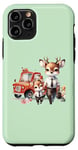 Coque pour iPhone 11 Pro Famille de cerfs verts et mignons qui se rendent au travail