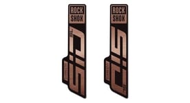 Kit stickers rockshox sid ultimate 27 5   et 29   noir brillant   cuivre mat