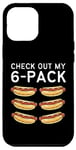 Coque pour iPhone 15 Plus Check Out My Lot de 6 Hot Dog Funny Hot Dogs pour les fans de gym