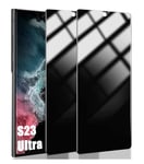 2 Pack For Samsung Galaxy S23 Ultra Screen Protector Glass Privacy Anti-Spy