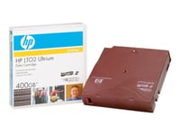 Hpe Rw Data Cartridge - Lto Ultrium 2 - 200 Gb / 400 Gb - Skrivbara Etiketter - Röd - För Lto-4 Ultrium  Surestore Tape Library 1/20, 2/20, 2/40, 2/60, 4/40, 4/60, 6/60
