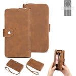 Wallet + Protective case for Huawei Mate 50 RS cover brown