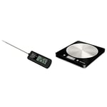 Heston Blumenthal Precision by Salter 557 HBBKCR Indoor/Outdoor Meat Thermometer, Measures up to 5 x Faster, 180 mm Probe & Salter 1036 BKSSDR Disc Electronic Scale, 5 KG Max Capacity Black/Chrome