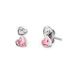 Herzengel Boucles d'oreilles en argent sterling avec cœur en pierre de zircone - Fermoir à clip - Sans nickel, 4,8, Argent sterling, Pas de gemme