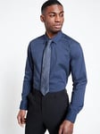 Everyday Long Sleeve Easy Care Smart Shirt - Navy, Navy, Size Collar: 17.5, Men