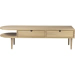 F24 Radius Benk 145 cm, Lakkert Eik, Matte lacquered Oak