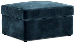 Jay-Be Velvet Footstool Sofa Bed - Ink Blue