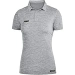 Jako Women's Polo Shirt, Size 38, Light Grey