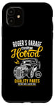 Coque pour iPhone 11 Roger's Hotrod Garage, voiture classique, Roger Design