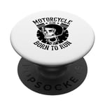 Moto Club Born To Run Vintage Biker Rider PopSockets PopGrip Interchangeable