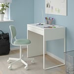 IKEA IKEA MICKE/ÖRFJÄLL skrivbord och stol, vit/ljusgrön, vit/ljusgrön