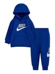 Boys, Nike Younger Fleece Pullover Hoodie And Joggers 2-piece Set - Blue, Blue, Size 12 Months