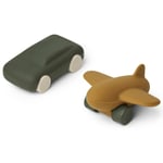 Liewood Kevin car & airplane - hunter green/olive green mix