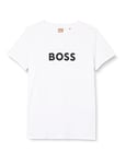 BOSS Womens C Elogo Printed-Logo T-Shirt in Organic Cotton White