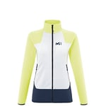 Millet - K Lightgrid JKT W - Women's Lightweight Fleece Jacket - Mountaineering, Climbing, Hiking, Lifestyle - White/Yellow