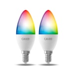 Calex Smart-LED-kynttilä E14 B35 4,9W CCT RGB 2x