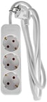 Meister Multiprise 3 prises - Câble de 1,4 m - Blanc - Câble en plastique - IP20 - Intérieur - Multiprise - Multiprise - Prise de table - Tido 3 prises - 7430010