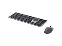Dell Premier Wireless Keyboard and Mouse KM7321W - Tastatur- og mussett - trådløs - 2.4 GHz, Bluetooth 5.0 - QWERTY - Storbritannia - titangrå