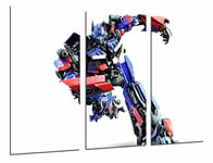 Tableau Moderne Photographique, Impression sur bois, Transformateurs bleus et rouges, Autobots, Optimus Prime,, 97 x 62 cm, ref. 26989