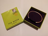 Ted Baker Mens Brushed Metal Cuff Bracelet Bangle - Rose Gold - In Box - RRP £45