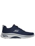 Skechers Go Walk Arch Fit 2.0 Lace Up Trainers - Navy, Navy, Size 12, Men
