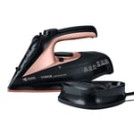 Tower T22008RG CeraGlide Cordless Steam Iron with Ceramic Soleplate, Black