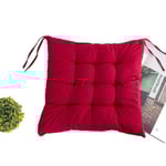 Lileno Home Set med 4 stolsdynor röd (40x40x6 cm) - Sittkudde för trädgårdsstol, kök eller matsalstol - Bekväm UV-beständig inomhus A