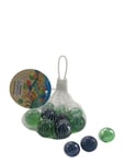 Glaskulor 25Mm 12Pcs Tricolor Flower Toys Building Sets & Blocks Ball Tracks Green Suntoy
