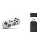 8Bitdo SN30 Pro (G Classic Edition) Bluetooth Game Pad & Wireless USB Adapter 2 for Switch, Switch OLED, Windows PC, Mac and Raspberry Pi, for PS5, PS4, Switch Pro Controller and More
