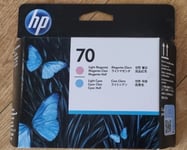 Genuine Original HP 70 - C9405A  Light Cyan/Light Magenta Printhead
