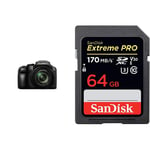 Panasonic LUMIX DC-FZ82EB-K Digital Bridge Camera with Ultra Wide 20-1200 mm Lens - Black & SanDisk Extreme PRO 64GB SDXC Memory Card up to 170MB/s, UHS-1, Class 10, U3, V30
