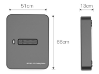 Gembird DD-U3M2 - SSD-dockningsstation - M.2 - M.2 Card (PCIe NVMe & SATA) - USB 3.2 (Gen 2) - svart