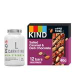 Kind Protein Bars Salted Caramel Dark Choc 12 x 40G + PHD L-Carnitine DATE 04/22