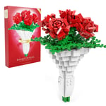 Seasy Flower Bouquet Model, 474 Pcs Rose Bouquet Model Compatible with Lego Expert Flower Bouquet
