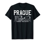 Prague Czech Republic City Trip Skyline Map Travel T-Shirt