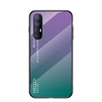Hülle® Gradient Color Anti-Scratches Glass Case Compatible for OPPO Reno3 Pro 4G (8)